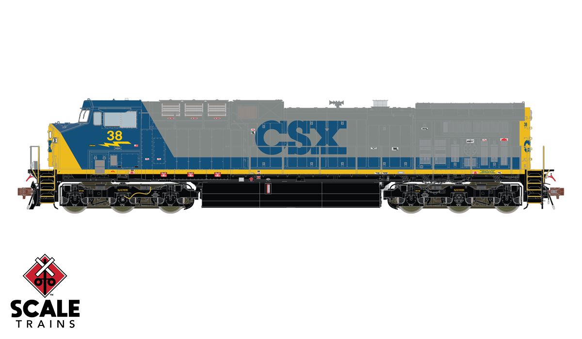 ScaleTrains Rivet 38456 HO Scale GE AC4400CW Diesel CSX YN2 75
