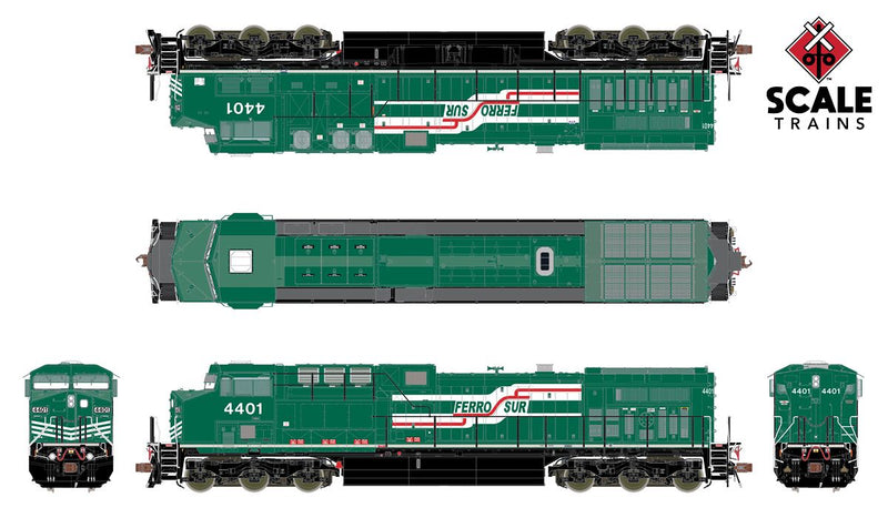 ScaleTrains Rivet 38464 HO Scale GE AC4400CW Diesel Ferrosur 4401