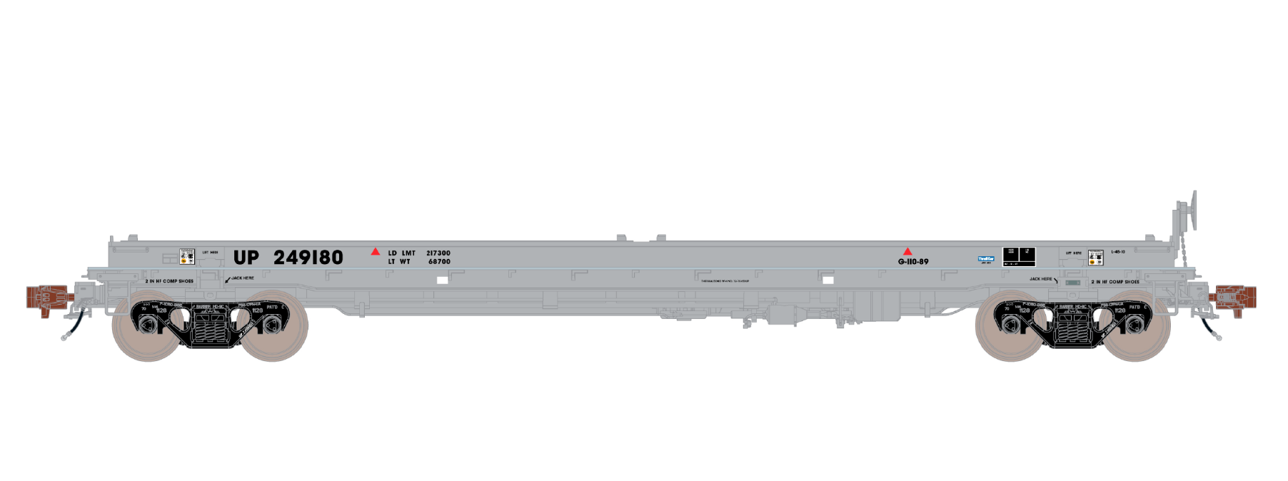 ScaleTrains Rivet 38501 HO Scale Thrall 48' Coil Steel Car Union Pacific UP 249198