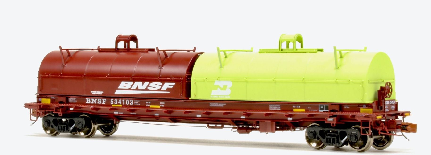 ScaleTrains Rivet 38505 HO Scale Thrall 48' Coil Steel Car BNSF "Mixed Hoods" 534103