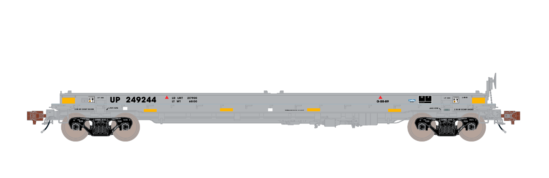 ScaleTrains Rivet 38510 HO Scale Thrall 48' Coil Steel Car "NS Hood" Union Pacific 249244