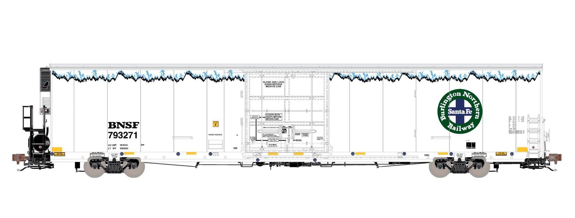 ScaleTrains Rivet 38902 HO Scale 82’ 7883 Reefer (Carrier) BNSF 793271 with Sound