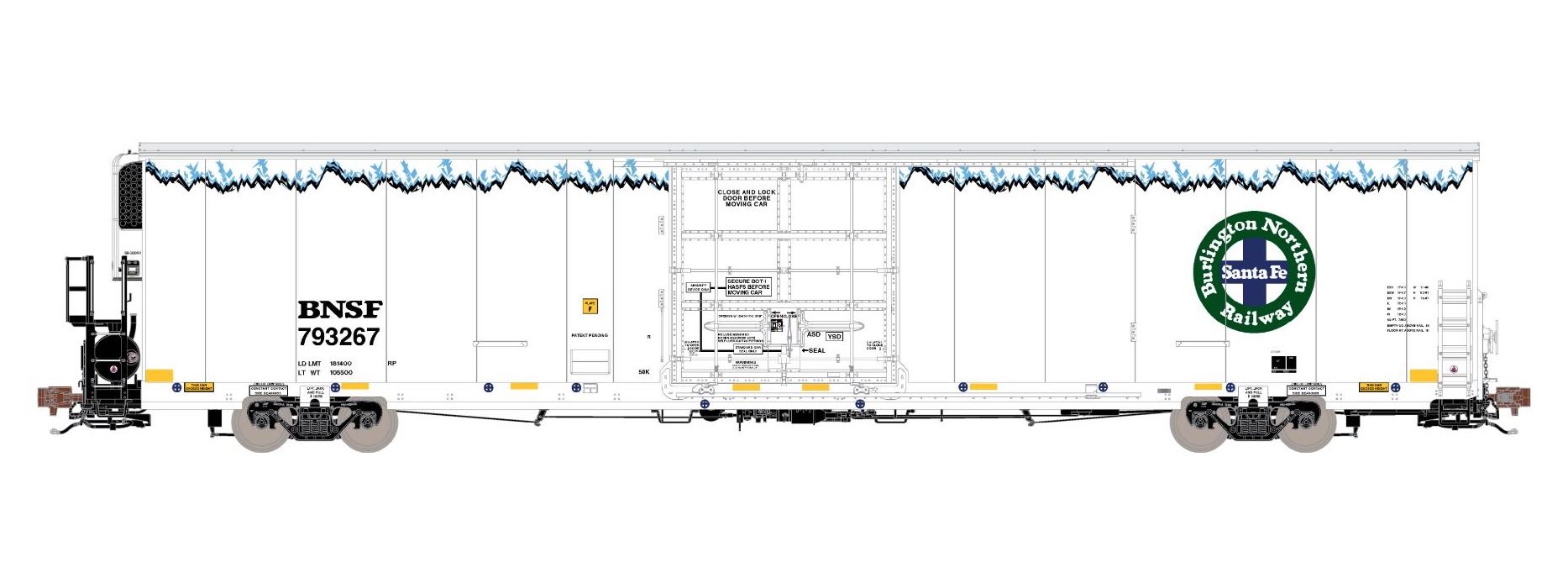 ScaleTrains Rivet 38919 HO Scale 82’ 7883 Reefer (Early Thermo King) BNSF 793267