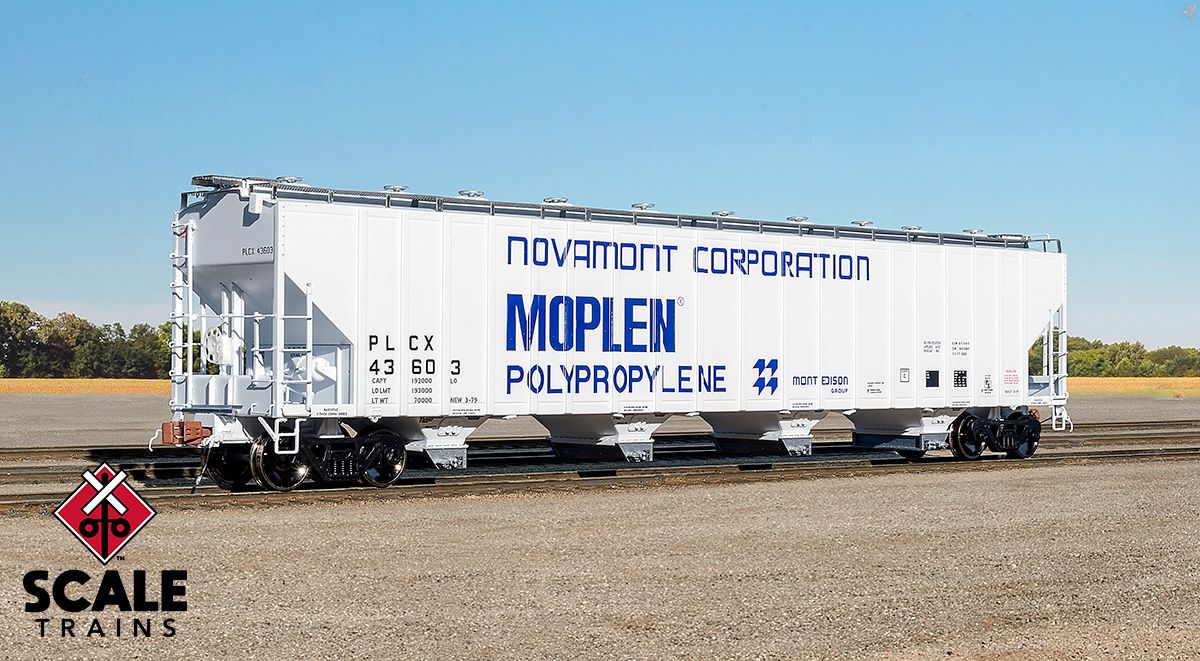 ScaleTrains Rivet Counter 33682 HO Scale PS-2 5820 Covered Hopper Novamont PLCX 43603
