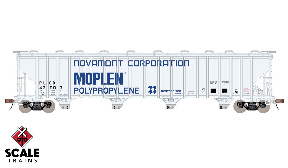 ScaleTrains Rivet Counter 33684 HO Scale PS-2 5820 Covered Hopper Novamont PLCX 43623
