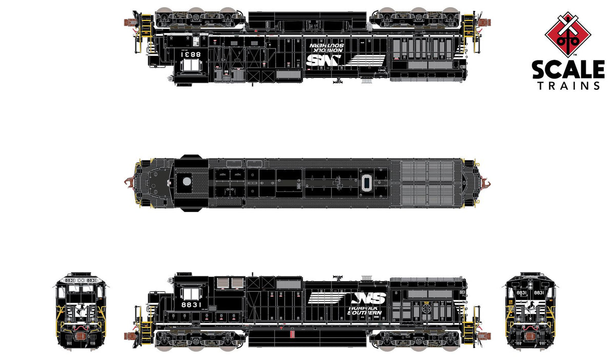 ScaleTrains Rivet Counter 38533 N Scale GE Dash 9-40C Norfolk Southern NS 8831 DCC and LokSound