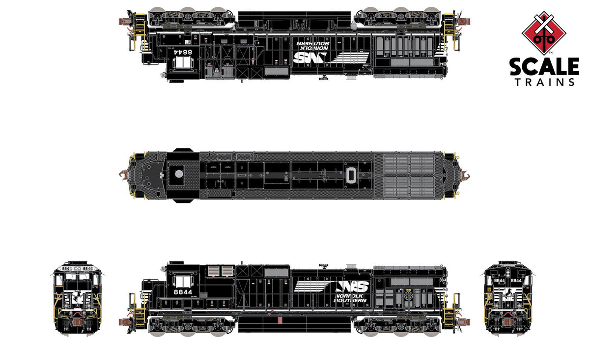 ScaleTrains Rivet Counter 38535 N Scale GE Dash 9-40C Norfolk Southern NS 8844 DCC and LokSound