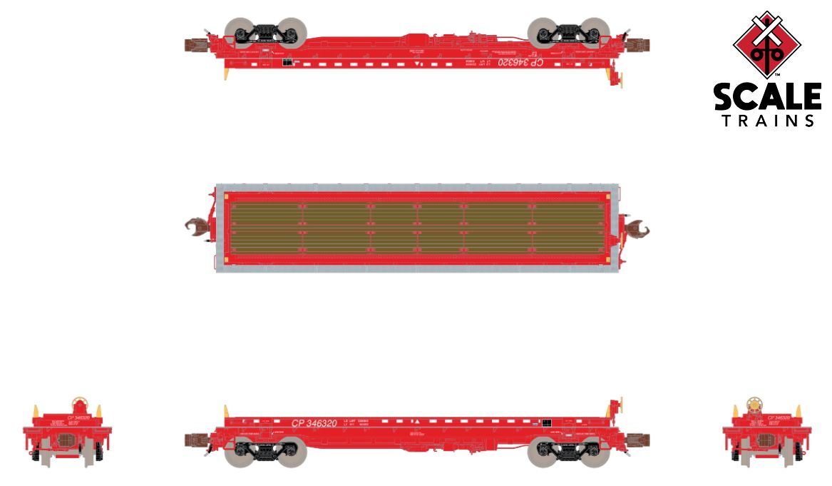 ScaleTrains Rivet N Scale 33536 Thrall-Trinity 42' Steel Coil Car Canadian Pacific CP 346377