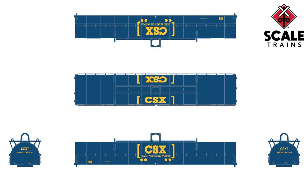 ScaleTrains Rivet N Scale 33554 Thrall-Trinity 42' Steel Coil Car "Boxcar Logo" CSX 493073