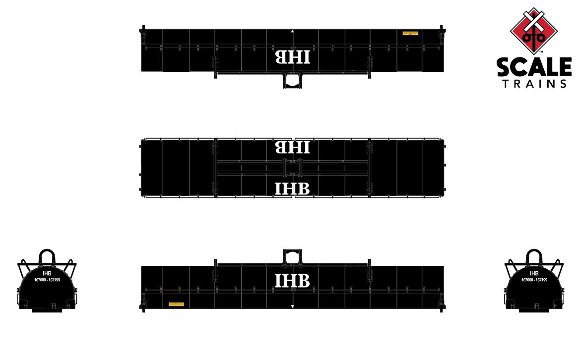 ScaleTrains Rivet N Scale 33559 Thrall-Trinity 42' Steel Coil Car IHB 167084