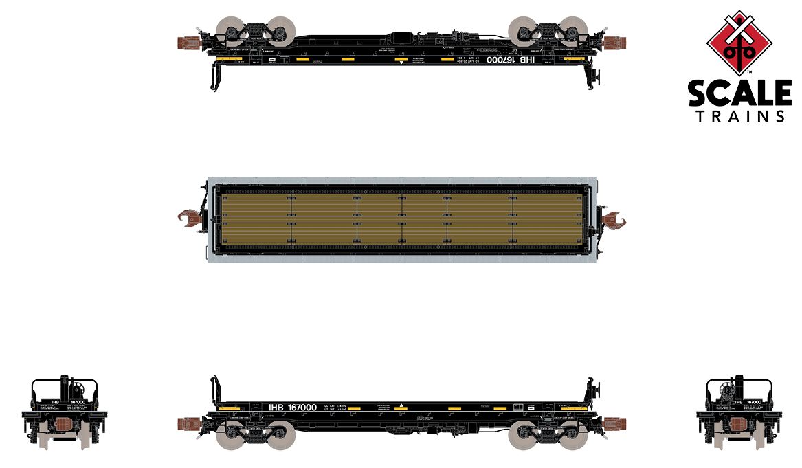 ScaleTrains Rivet N Scale 33561 Thrall-Trinity 42' Steel Coil Car IHB 167195