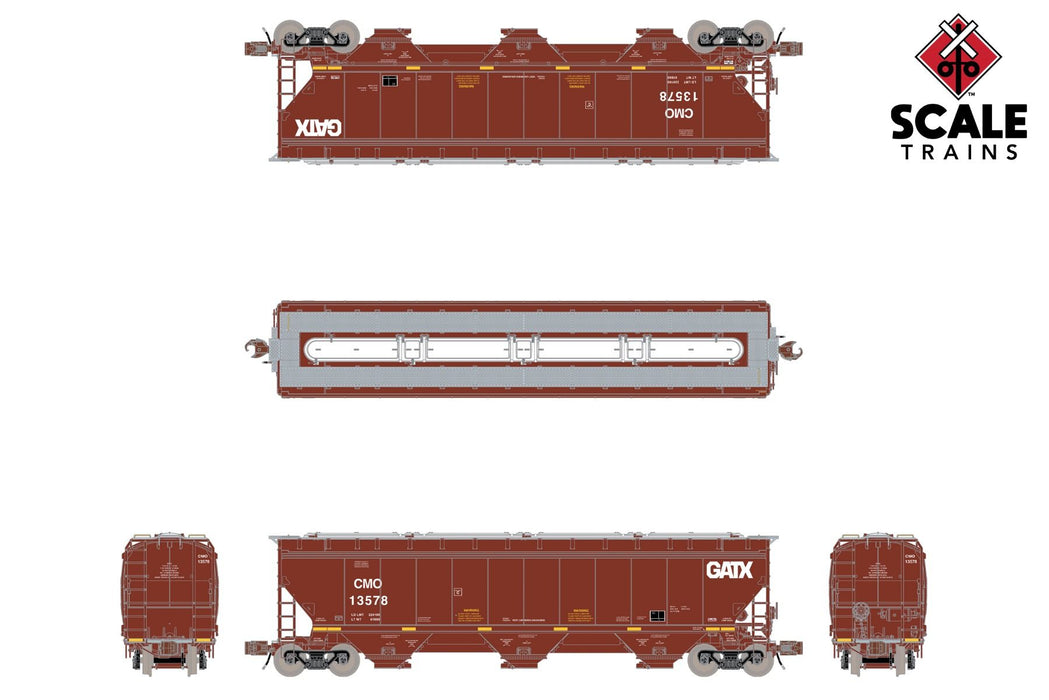 ScaleTrains Rivet N Scale Gunderson 5188 Covered Hopper CMO/GATX #Varies