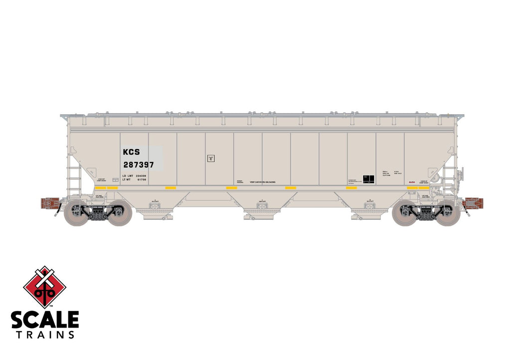 ScaleTrains Rivet N Scale Gunderson 5188 Covered Hopper Kansas City Southern KCS Gray #Varies