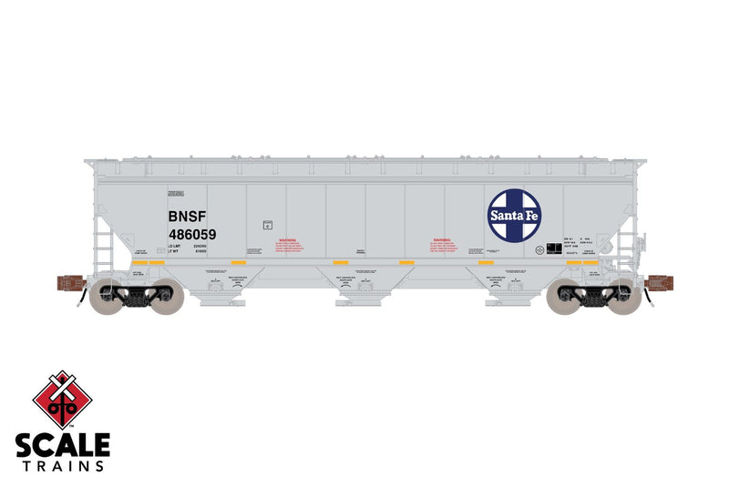 ScaleTrains Rivet N Scale Gunderson 5188 Covered Hopper Santa Fe Heritage BNSF