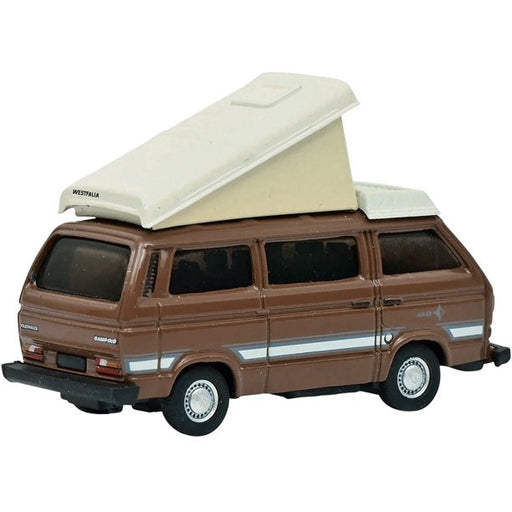 Schuco 452660600 HO Scale (1:87) VW T3b Camper Bus - Brown with Pop Top Roof