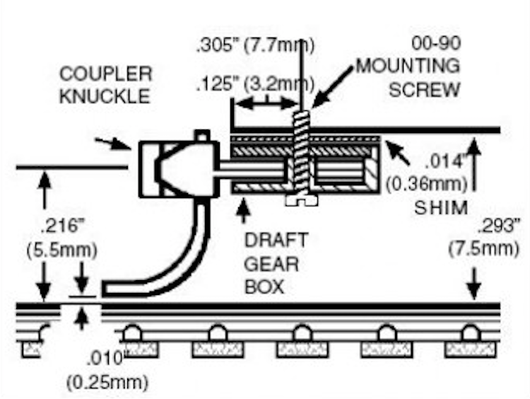 Micro-Trains 1015-1 (001 02 003) N Scale Assembled Universal Body Mount Short Shank Couplers 2 Pair
