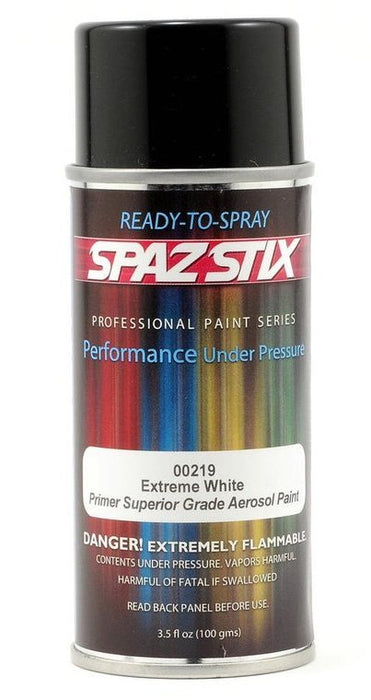 Spaz Stix 00219 Extreme White / Sandable Primer Paint 3.5oz Spray