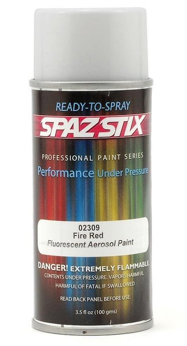 Spaz Stix 02309 Fire Red Fluorescent Paint 3.5oz Spray