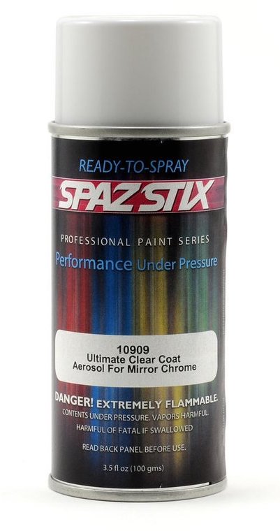 Spaz Stix Ultimate Clear Coat Aerosol Paint 3.5oz -For Mirror Chrome