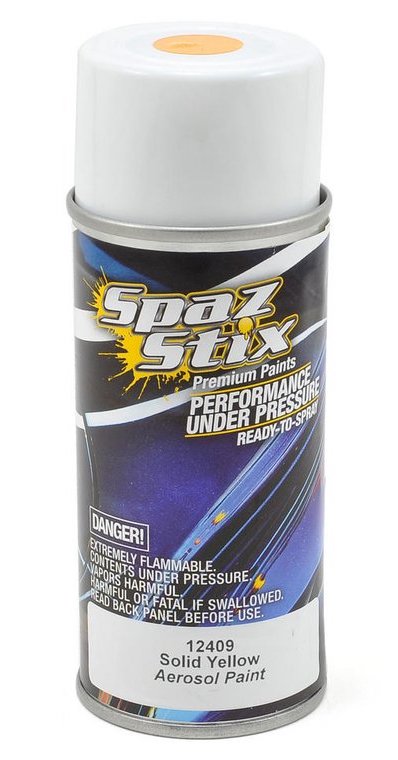 Spaz Stix 12409 Solid Yellow Paint 3.5oz Spray