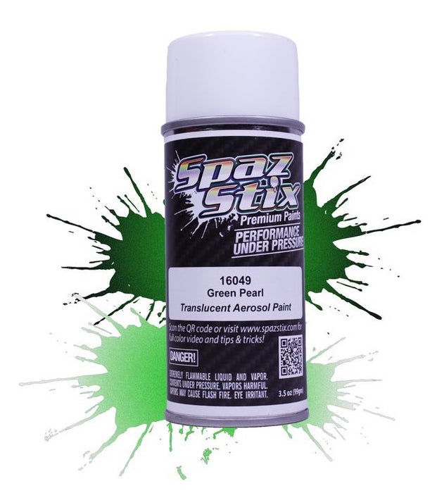 Spaz Stix 16049 Green Pearl Paint 3.5oz Spray