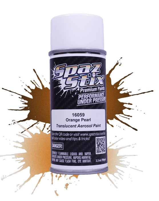 Spaz Stix 16059 Orange Pearl Paint 3.5oz Spray