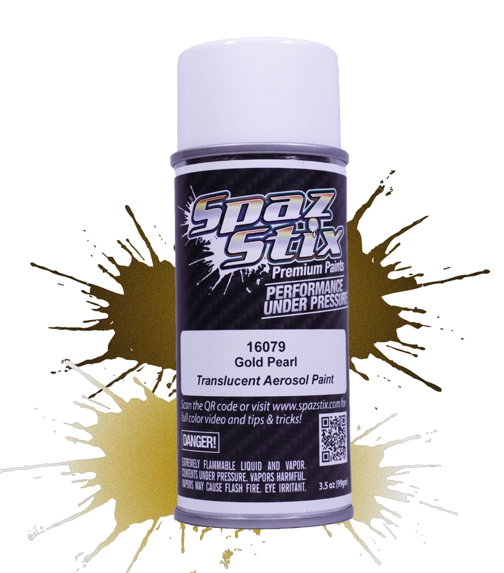 Spaz Stix 16079 Gold Pearl Paint 3.5oz Spray