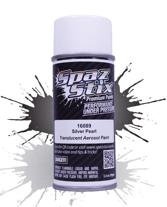 Spaz Stix 16089 Silver Pearl Paint 3.5oz Spray