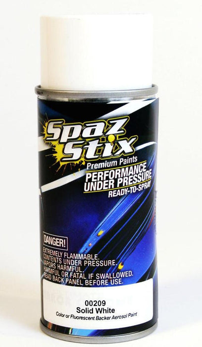 Spaz Stix 209 Solid White Glow Backer Paint 3.5oz Spray