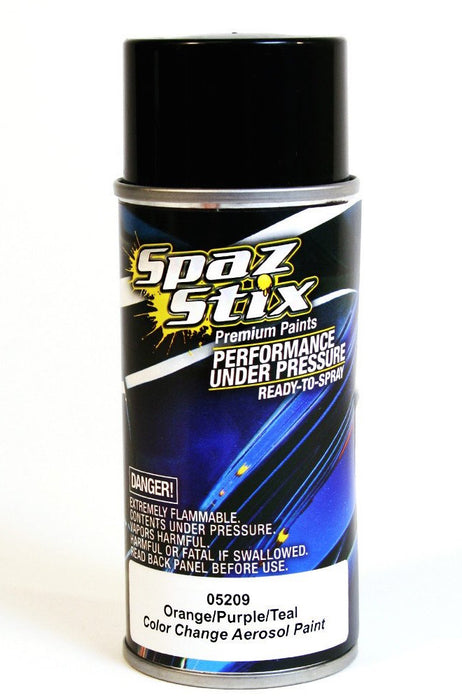 Spaz Stix 5209 Color Changing Paint Orange Purple Teal 3.5oz Spray
