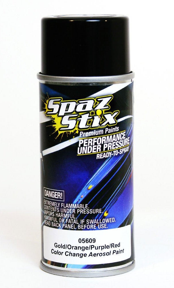 Spaz Stix 5609 Color Changing Paint Gold Orange Purple Red 3.5oz Spray