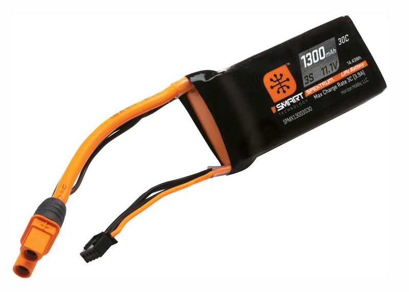 Spektrum 13003S30M 1300mAh 3S 11.1V 30C SMART LiPo Battery with iC3/EC3 Connector