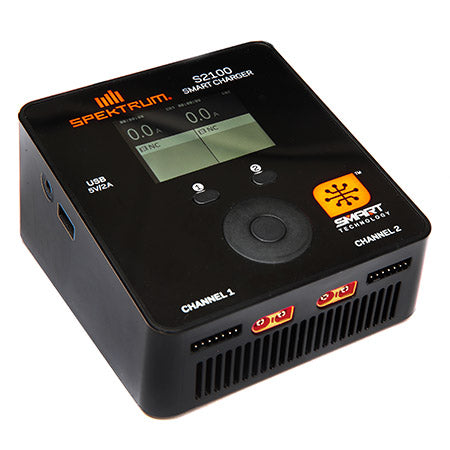 Spektrum SPMXC1010 SMART S2100 AC RC LiPo and NiMh Battery Charger 2x100W
