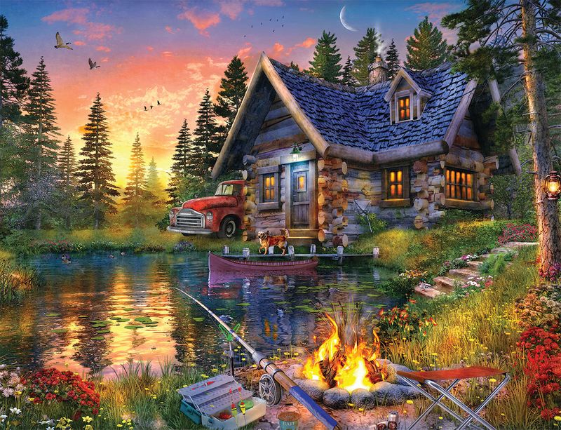 Springbok 33-01595 Sun Kissed Cabin 500 Piece Puzzle
