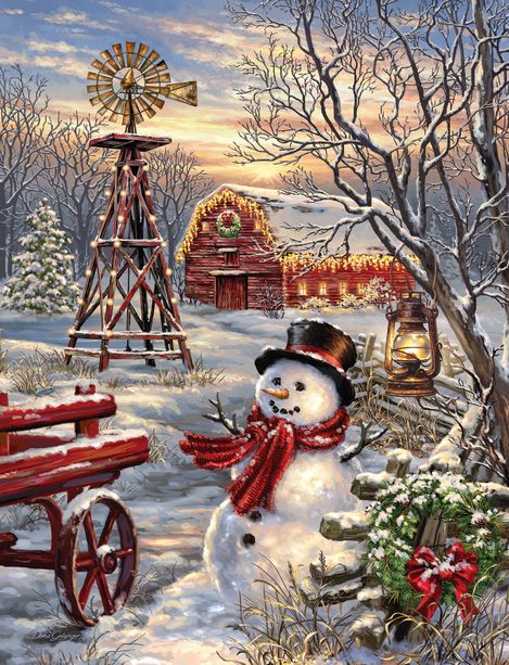 Springbok 34-01605 Winter Windmill 500 Piece Puzzle