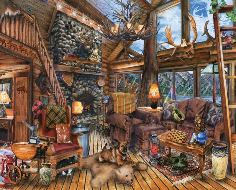 Springbok 33-10790 The Hunting Lodge 1000 Piece Puzzle