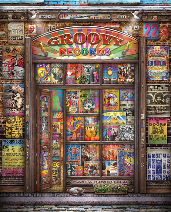 Springbok 33-10822 Groovy Records 1000 Piece Puzzle