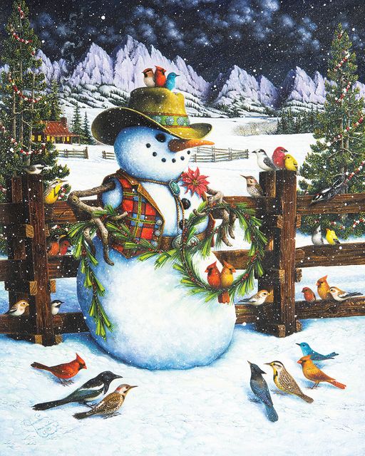 Springbok 34-10925 Western Snowman 1000 Piece Jigsaw Puzzle