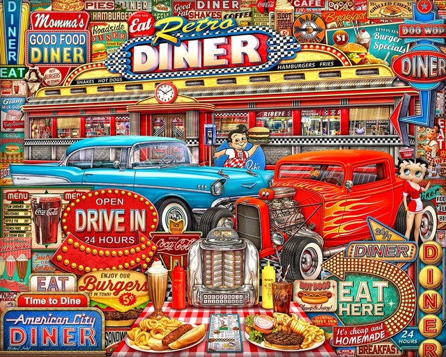 Springbok 33-11115 Retro Diner 1000 Piece Puzzle