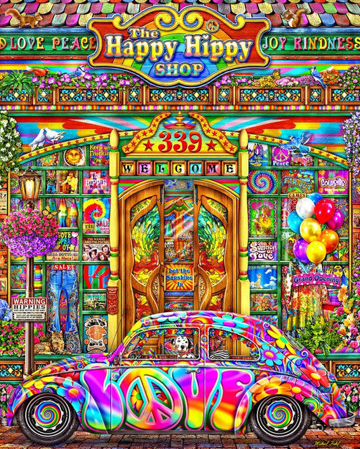 Springbok 33-11128 The Happy Hippy Shop 1000 Piece Puzzle