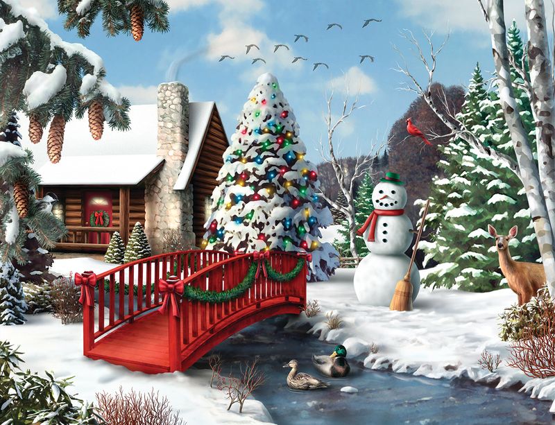 Springbok 34-01604 Winters Home 500 Piece Puzzle