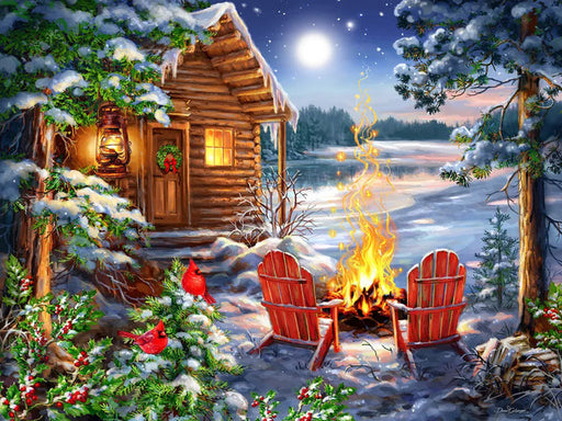 Springbok 34-01649 Christmas Cabin 500 Piece Puzzle