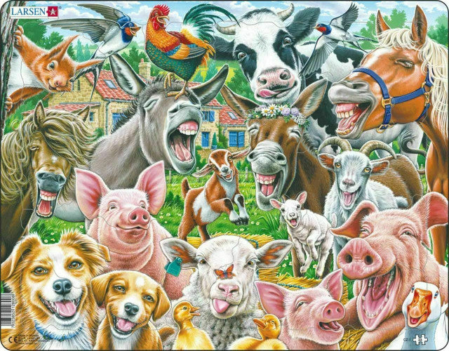 Springbok 41-07880 Happy Farm 33 Piece Children's Educational Jigsaw Puzzle