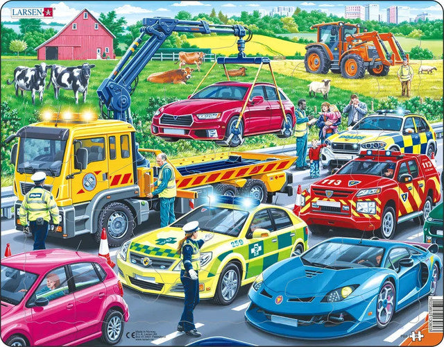 Springbok 41-07910 Rescue Vehicles 26 Piece Children's Educational Jigsaw Puzzle