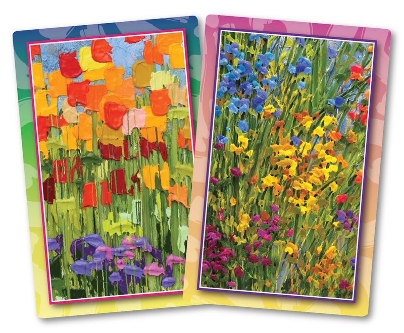 Springbok 91-73076 Flourishing Flowers Standard Print Playing Cards (2 decks)