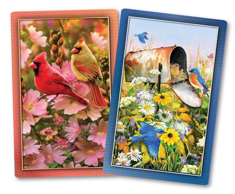 Springbok 91-76040 Floral Friends Jumbo Print Playing Cards (2 decks)
