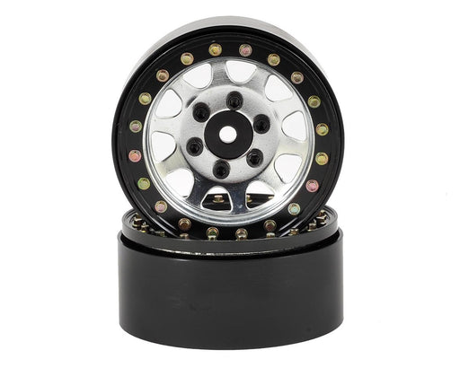 SSD RC 00006 Silver D Hole 1.9" Steel Beadlock Crawler Wheels 1 Pair