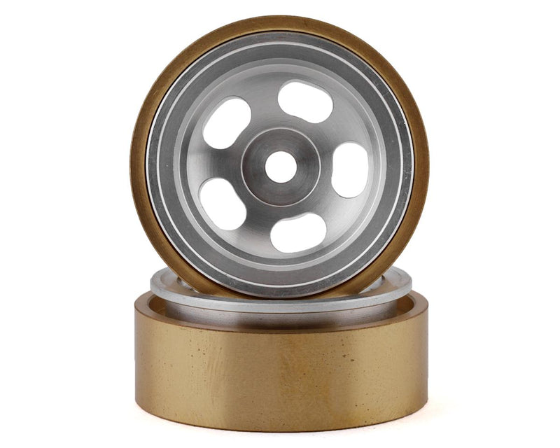 SSD RC 00426 Aluminum / Brass 1.0" 5-Slot Beadock Crawler Wheels 1 Pair