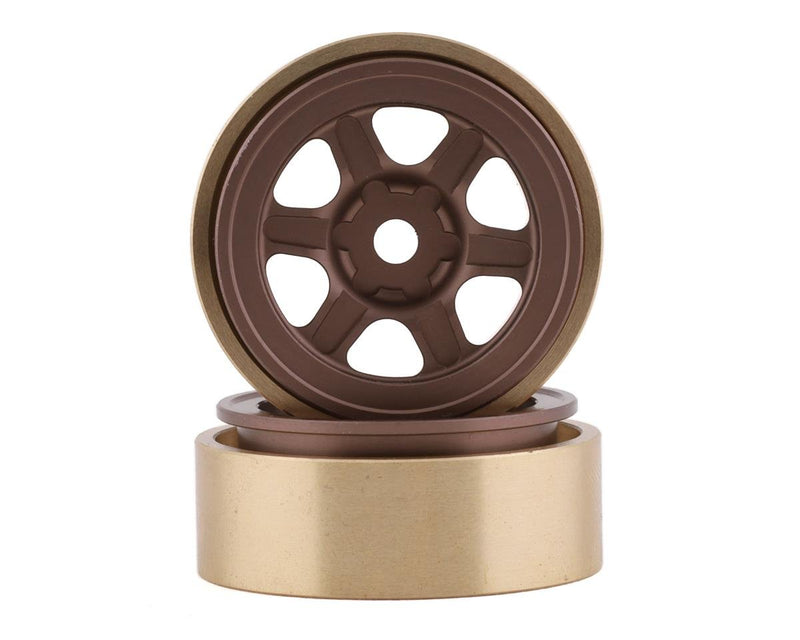SSD RC 00440 Aluminum / Brass 1.0" Bronze Challenger Beadock Crawler Wheels 2
