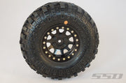 SSD RC 3 Black D Hole 1.9"Steel Beadlock Crawler Wheels 1 Pair